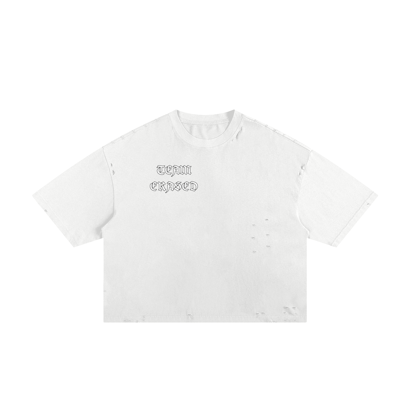 Erased Frayed Box Tee