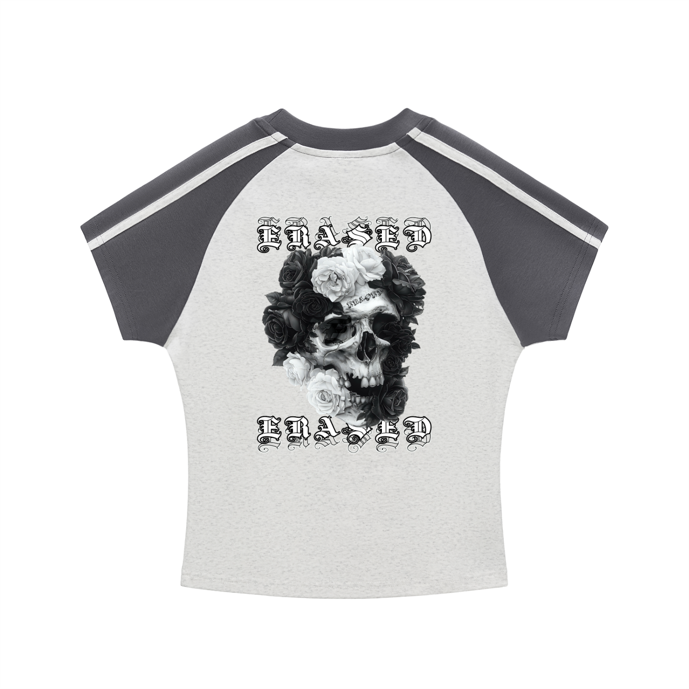Black Skull: Women's Striped Tee