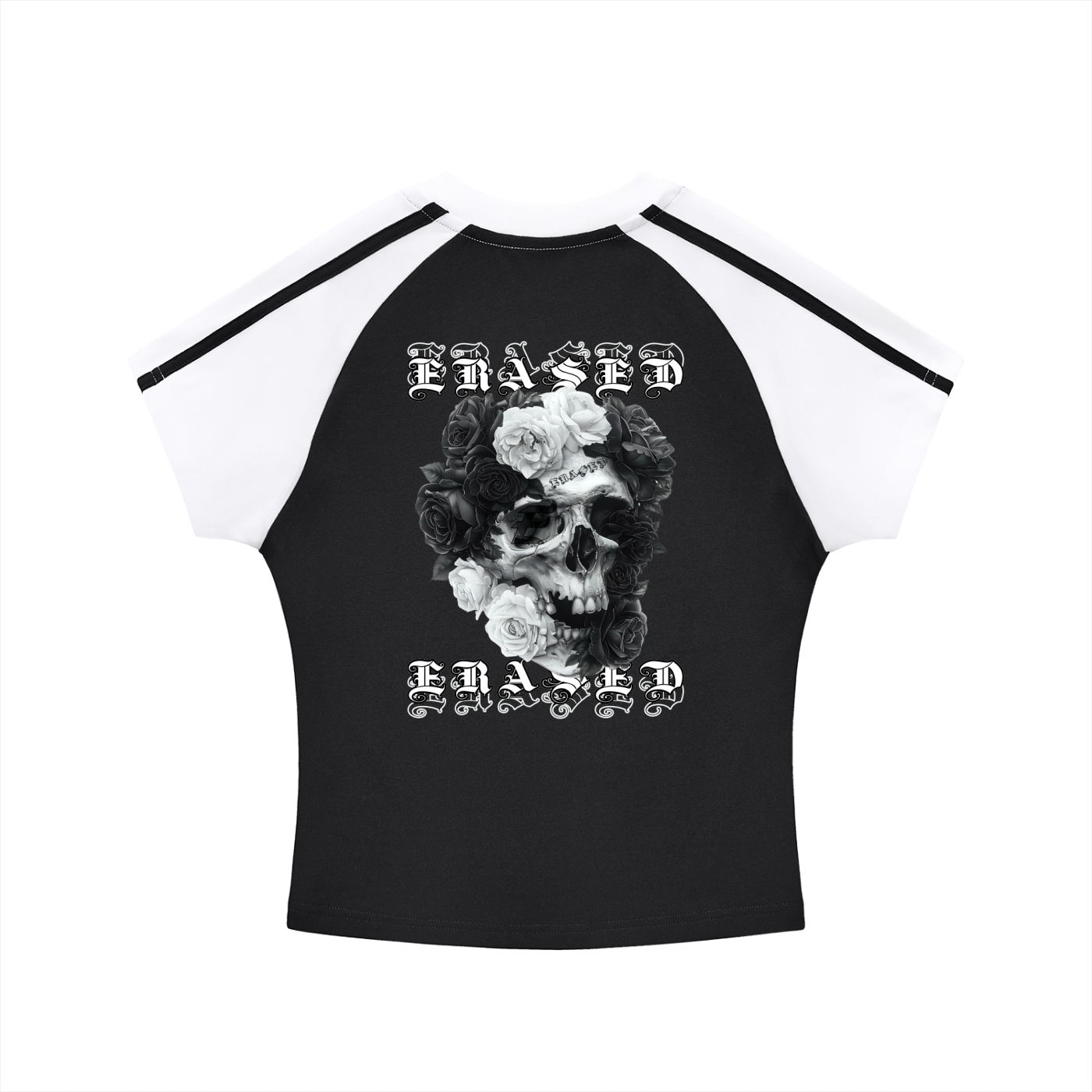 Black Skull: Women's Striped Tee