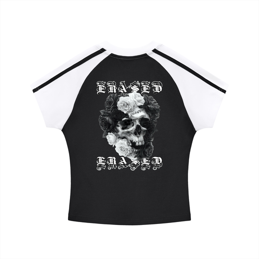Black Skull: Women's Striped Tee